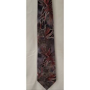 Grace‎ Newburger 100% Imported Silk NeckTie Pinecote Watercolor Vintage